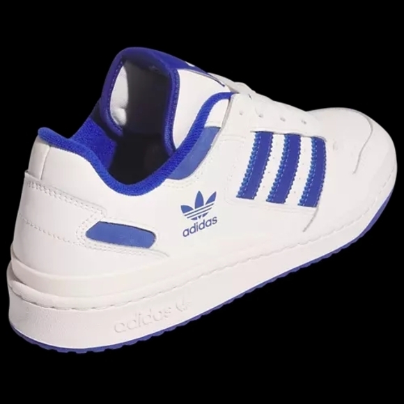 Adidas Mens Forum Low CL White and Blue Sneakers Size 10.5 main image 6